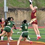 article image - Cal Flag FB Lila Mitchell leap